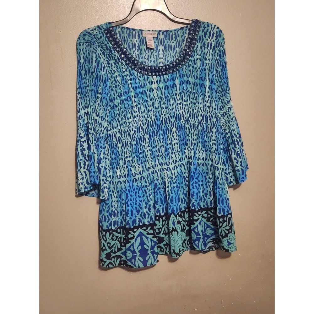 catherine's 2x tops‎ 3/4 sleeve